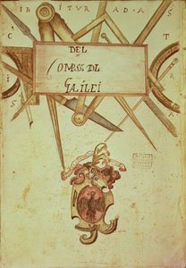 Gal.37 f.3r Galileo Galilei (1564-1642) tarafından yazılan Geometrik ve Askeri Pusulaların Çalışması