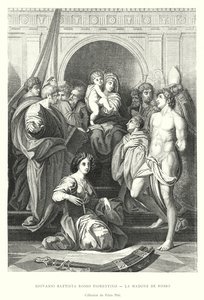 Giovanni Battista Rosso Fiorentino, La Madone de Rosso, Collection du Palais Pitti (gravür) by Italian School