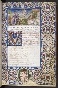 Harley 3567, f.9 Petrarch ve Laura