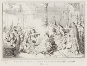 Doge Francesco Loredano, Papa Clement XIII tarafından Cumhuriyete bağışlanan Altın Gül
