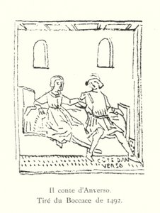 Il conte d'Anverso, Tire du Boccace de 1492 (gravür) by Italian School