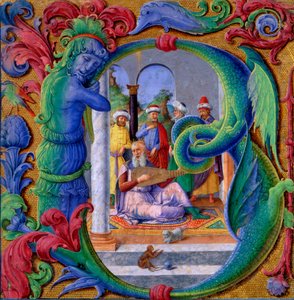 Işıklı başlangıç B (parşömen üzerine tempera) by Italian School