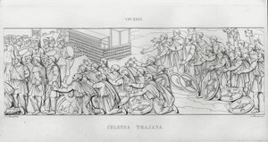 La Colonna Trajana, Trajan Sütunu (gravür) by Italian School