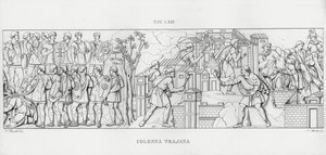 La Colonna Trajana, Trajan Sütunu (gravür) by Italian School