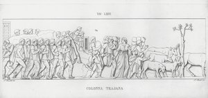 La Colonna Trajana, Trajan Sütunu (gravür) by Italian School