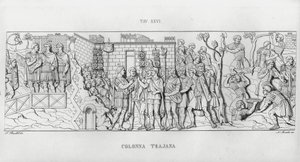 La Colonna Trajana, Trajan Sütunu (gravür) by Italian School