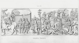 La Colonna Trajana, Trajan Sütunu (gravür) by Italian School
