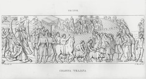 La Colonna Trajana, Trajan Sütunu (gravür) by Italian School