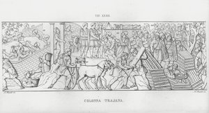 La Colonna Trajana, Trajan Sütunu (gravür) by Italian School
