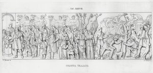 La Colonna Trajana, Trajan Sütunu (gravür) by Italian School