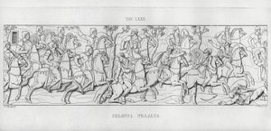 La Colonna Trajana, Trajan Sütunu (gravür) by Italian School