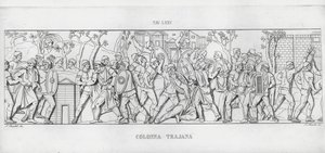 La Colonna Trajana, Trajan Sütunu (gravür) by Italian School