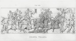 La Colonna Trajana, Trajan Sütunu (gravür) by Italian School