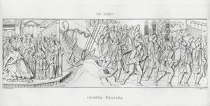 La Colonna Trajana, Trajan Sütunu (gravür) by Italian School