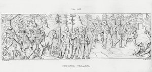 La Colonna Trajana, Trajan Sütunu (gravür) by Italian School