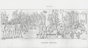 La Colonna Trajana, Trajan Sütunu by Italian School