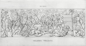 La Colonna Trajana, Trajan Sütunu by Italian School