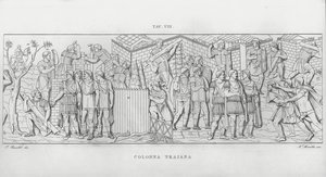 La Colonna Trajana, Trajan Sütunu by Italian School