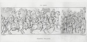 La Colonna Trajana, Trajan Sütunu by Italian School
