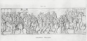 La Colonna Trajana, Trajan Sütunu by Italian School