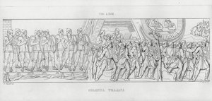 La Colonna Trajana, Trajan Sütunu by Italian School