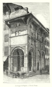 Loggia del Bigallo, Nicolas Pisano (gravür) by Italian School