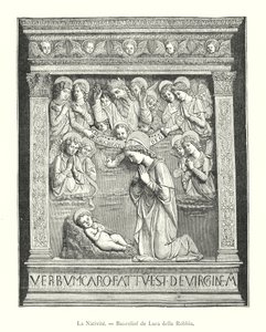 La Nativite, Luca della Robbia tarafından yapılan kısma (gravür) by Italian School