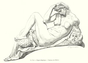 Gece, Alegorik Figür, Medici Mezarı (gravür) by Italian School