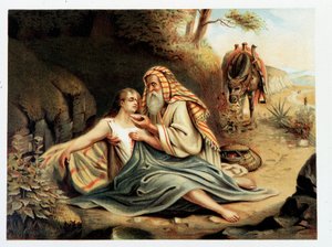 Le Bon Samaritan - Don Clemente Benetti tarafından çevrilen Giovanni Ladislao Sykora (cilt 2) tarafından “” Altın klasik İncil: eski ve yeni çabada ilahi vahiy tarihi ””. (İtalyanca İncil) by Italian School