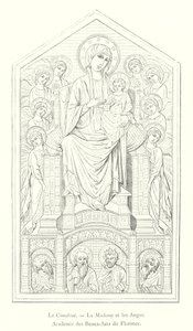 Cimabue, Madonna ve Melekler, Floransa Güzel Sanatlar Akademisi (gravür) by Italian School