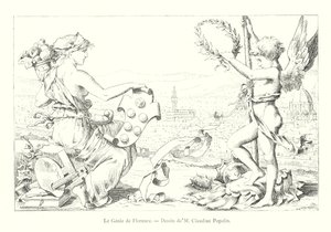Floransa Dehası, M Claudius Popelin tarafından çizim (gravür) by Italian School