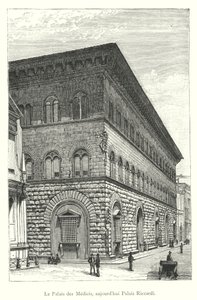 Medici Sarayı, bugün Palazzo Riccardi (gravür) by Italian School