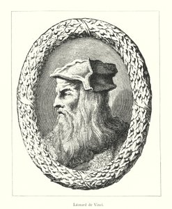 Leonard de Vinci (gravür) by Italian School