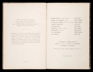 Libretto, Tosca, Giacomo Puccini, Edition Ricordi, İtalya by Italian School