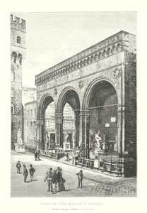Loggia dei Lanzi, Signoria Meydanı, Andrea Orgagna, mimar by Italian School