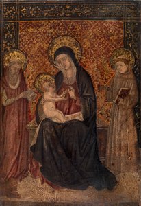 Azizler ile Madonna ve Çocuk (panelde öfke) by Italian School