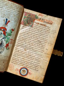 El yazması “” De Bello Gallico, Galyalıların Savaşı Üzerine Yorumlar”” Jules Cesar (Giulio Cesare veya Caius Julius Caesar) (M.Ö. 100-44) (ms. 541) El yazmasının sahibi hümanist Niccolo Tranchedini
