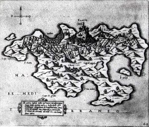 Türklere Karşı Venedik Kalesi olan Zante Adası Haritası by Italian School