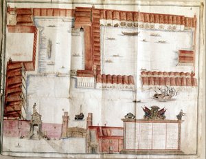 1580 yılında Venedik Arsenal haritası. by Italian School