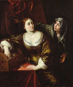 Martha ve Mary veya Hizmetçisiyle Kadın by Italian School