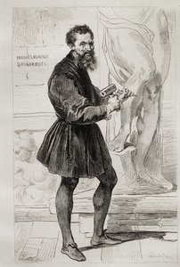 Michelangelo Buonarroti Heykeltıraş by Italian School