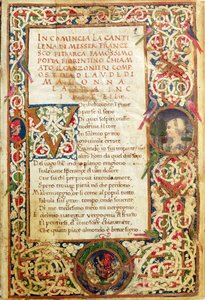 Ms.392 fol.1 Petrarch