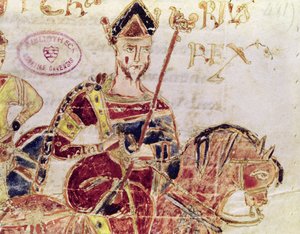 Bayan 4 Lothair I (c.795-855) atının üzerinde by Italian School