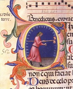 Ms 559 f.113v Santa Maria Novella Mezmurundan, Paolo Soldini tarafından aydınlatılan (fl.1342-86) 1379 (parşömen) by Italian School