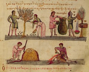 Bayan Grec 479 Tarlalarda çalışıyor, Oppian