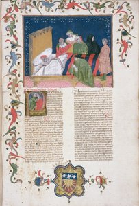 Ms Hunter 6 f.1r Bartoli de Saxoferrato (1314-57) (parşömen) tarafından yazılan 
