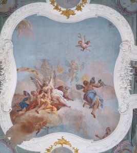 Zodyak ile Mitolojik Sahne (fresk) by Italian School