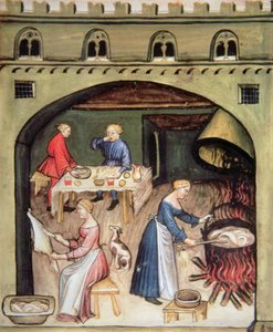Nova 2644 fol.81r Ev içi hazırlık, Tacuinum Sanitatis