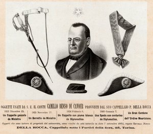 Camillo Benso conte di Cavour (1810-1861) tarafından kullanılan nesneler - Saint Maurice ve Saint Lazarus Nişanı