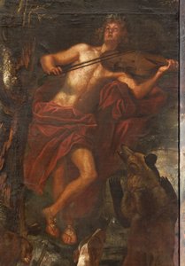 Hayvanları müzikle büyüleyen Orpheus, Orpheus Efsanesi by Italian School